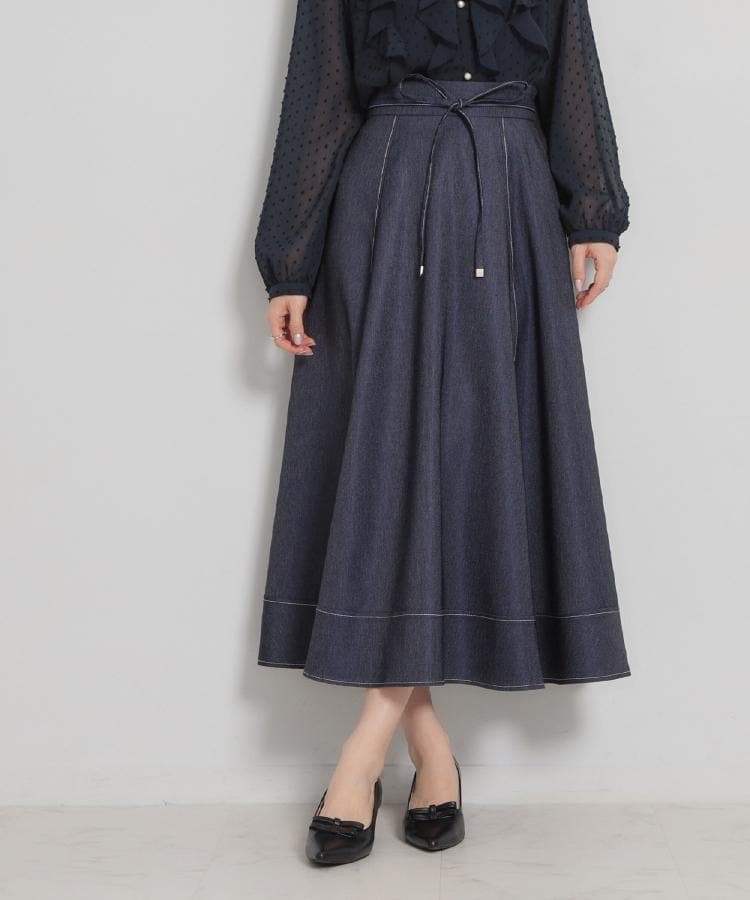 クチュール ブローチ Couture Brooch デニムライク細リボンスカート （ブラック(019)） ブラック(019)