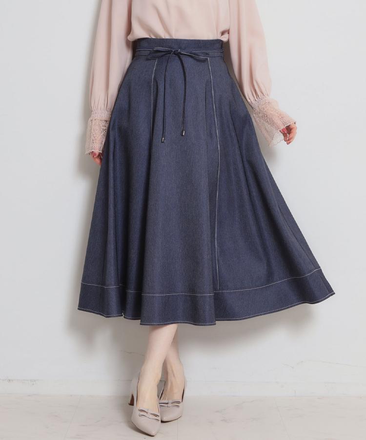 クチュール ブローチ Couture Brooch デニムライク細リボンスカート （ブラック(019)） ブラック(019)