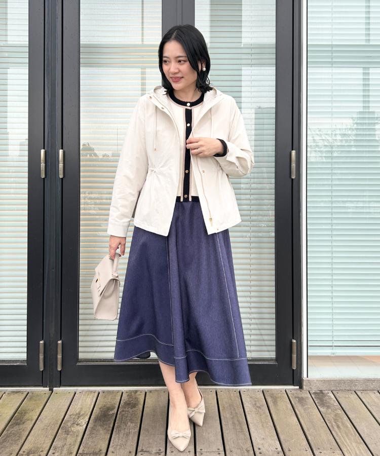 クチュール ブローチ Couture Brooch デニムライク細リボンスカート （ブラック(019)） ブラック(019)