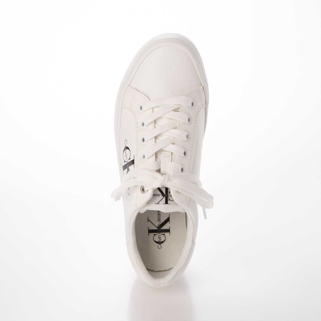 カルバン クライン Calvin Klein VULC FLATFORM LACEUP LOW LTH (White) White