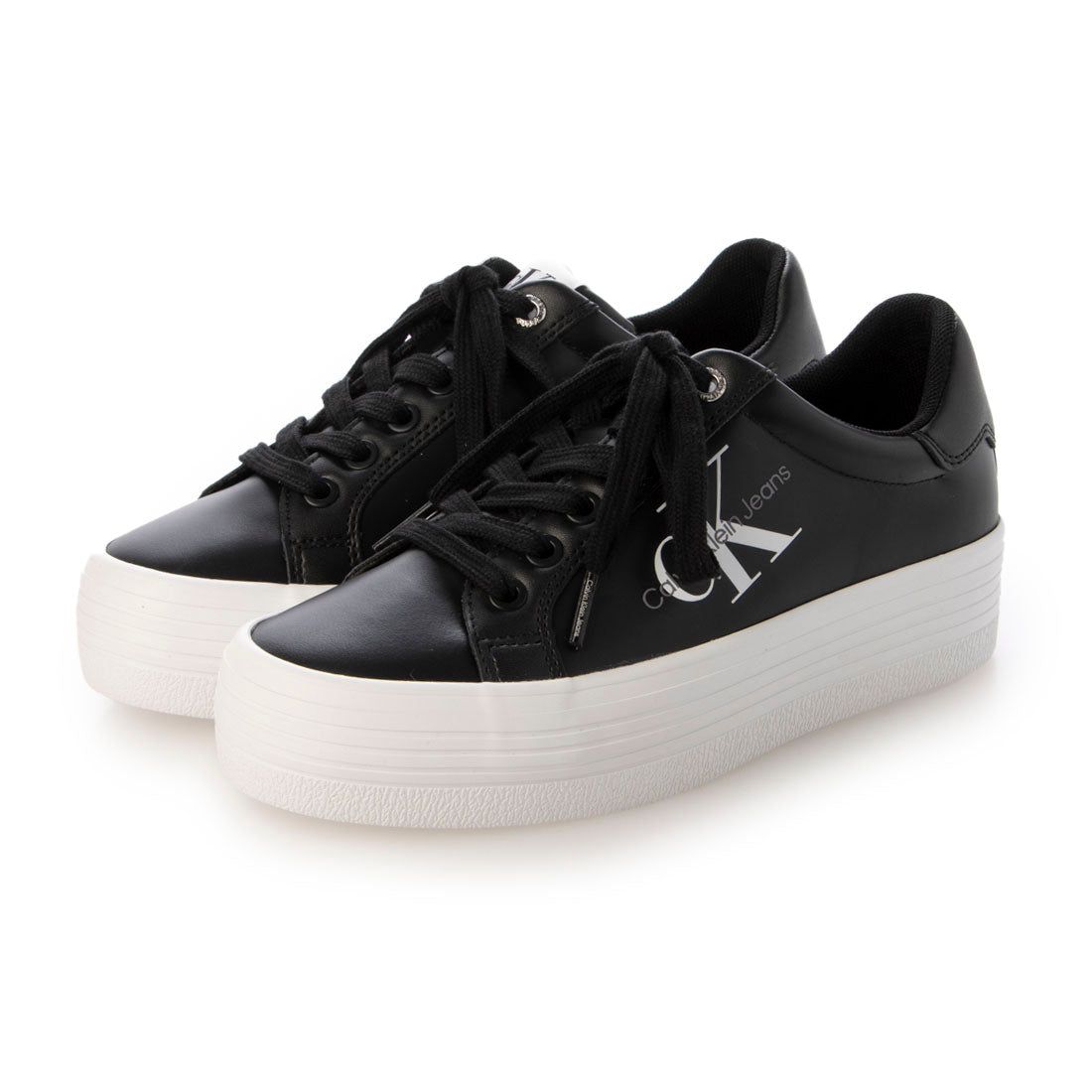 カルバン クライン Calvin Klein VULC FLATFORM LACEUP LOW LTH (Black) Black