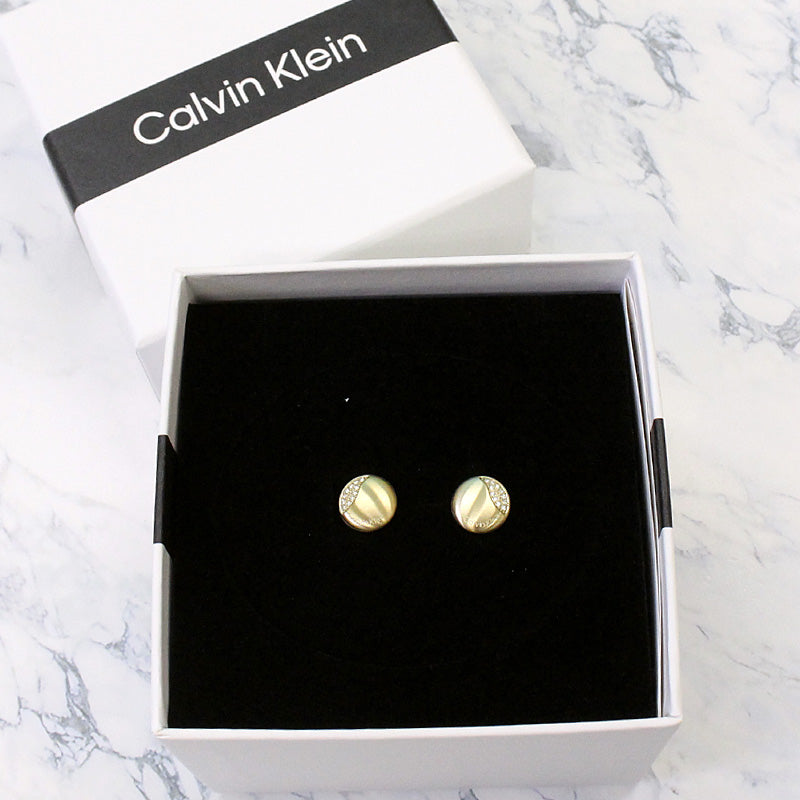 カルバン クライン Calvin Klein CK ミニマル サーキュラー ステンレス ピアス イヤリング MINIMAL CIRCULAR ブランド 小物 プレゼント ギフト アクセサリー シルバー (2-ゴールド) 2-ゴールド