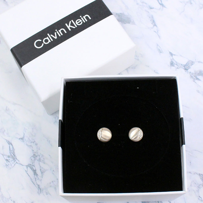 カルバン クライン Calvin Klein CK ミニマル サーキュラー ステンレス ピアス イヤリング MINIMAL CIRCULAR ブランド 小物 プレゼント ギフト アクセサリー シルバー (2-ゴールド) 2-ゴールド