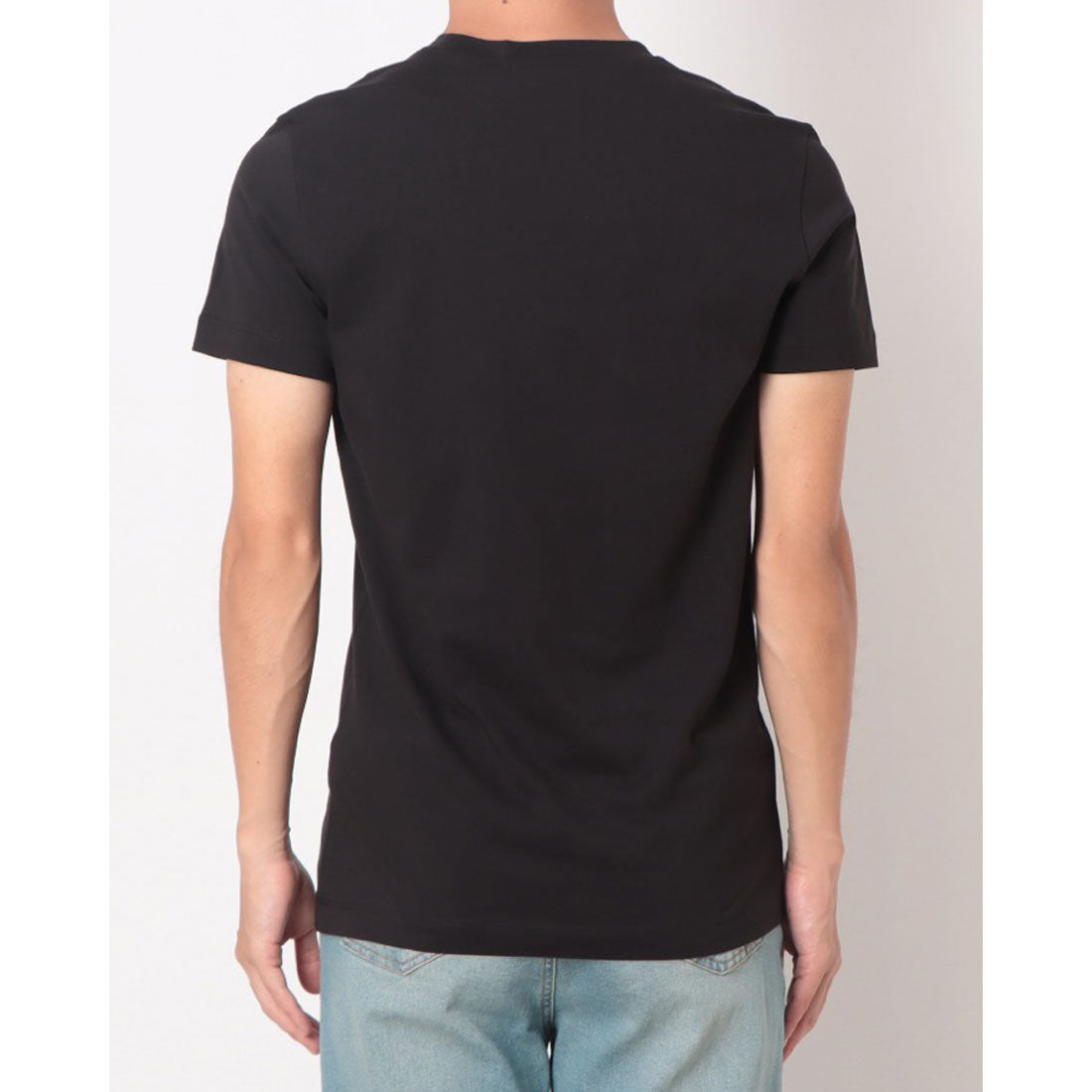カルバン クライン Calvin Klein Core Monogram Logo Slim T-Shirt (BLACK) BLACK