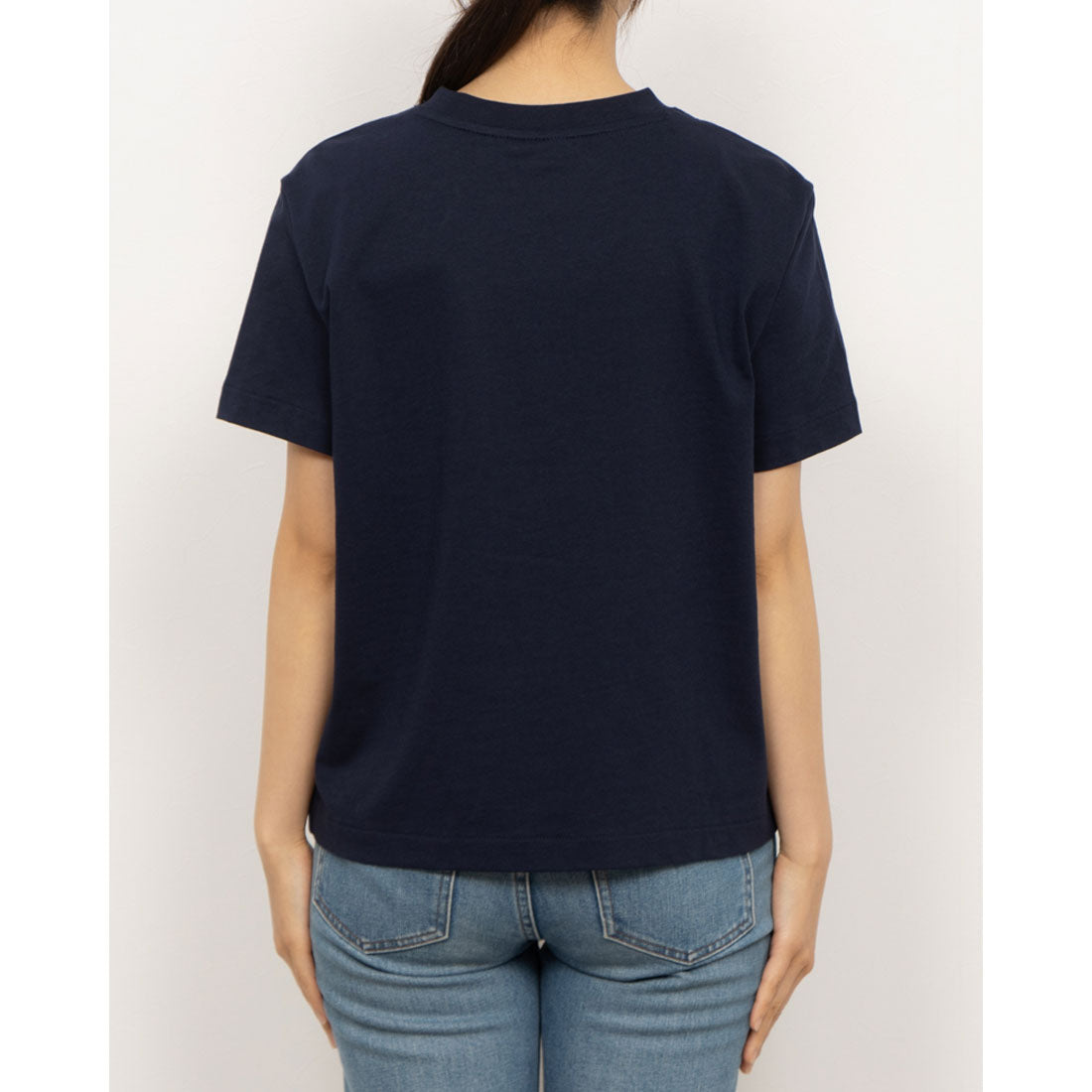 カルバン クライン Calvin Klein SS FLOCKED LOGO CREW (BARITONE BLUE) BARITONE BLUE