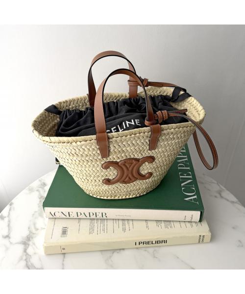 セリーヌ CELINE CELINE かごバッグ Teen Triomphe 113832EFA トリオンフ (EFA/04LU/Tan-ブラウン) EFA/04LU/Tan-ブラウン