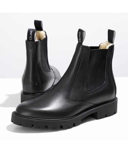 Celine CELINE CELINE Side Gore Boots 361833554C with Shearling