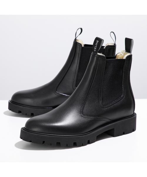 Celine CELINE CELINE Side Gore Boots 361833554C with Shearling