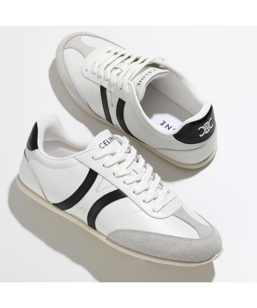 CELINE ホワイト/ブラック スニーカー Celine CELINE CELINE Sneakers LOW LACE-UP SNEAKER W/ TRIOMPH 359084407