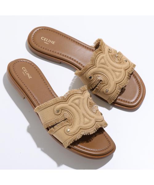 CELINE 正規品 ミュール サンダル セリーヌ Celine CELINE Celine Sandals MARINA Marina 362675018C Fringe Mule