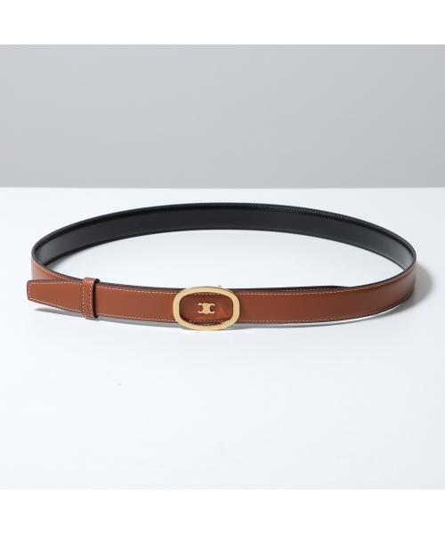 セリーヌ CELINE CELINE ベルト 45BMU3APC リバーシブル ミディアム 2.5cm (38TA/BlackTan) 38TA/BlackTan