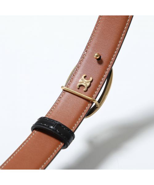 セリーヌ CELINE CELINE ベルト 45BMU3APC リバーシブル ミディアム 2.5cm (38TA/BlackTan) 38TA/BlackTan