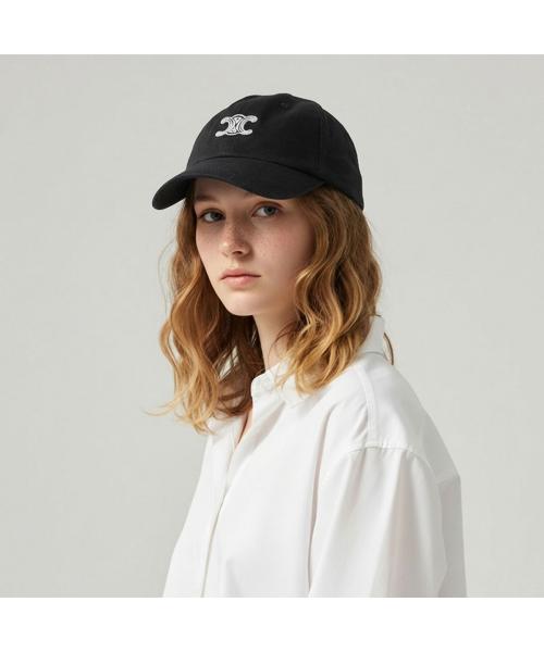 セリーヌ CELINE CELINE ベースボールキャップ AA0HW2U74 トリオンフ (37BW/ブラック) 37BW/ブラック