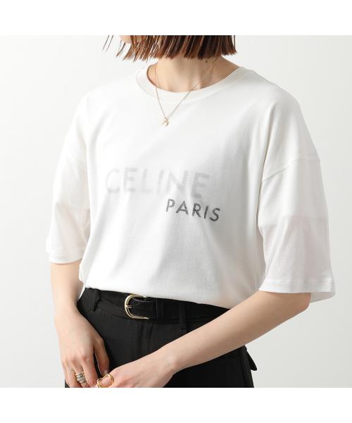 セリーヌ CELINE CELINE Tシャツ RX0DT0F17 半袖 カットソー ロゴT （01OB/オフホワイト） 01OB/オフホワイト