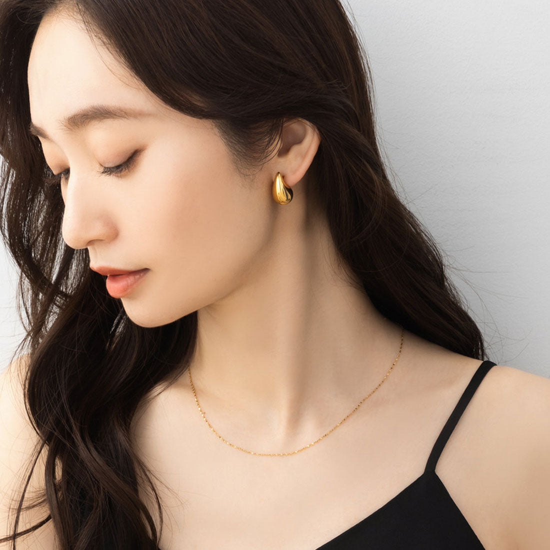 クリームドット Cream dot. こなれた存在感をプラスするステンレス製ドロップピアス (ピアス:シルバー) ピアス:シルバー