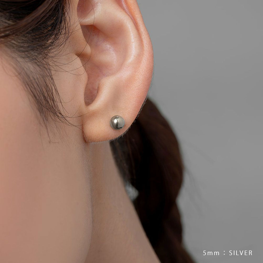 クリームドット Cream dot. メタルボールのステンレス製プッシュロックピアス (4mm:ゴールド) 4mm:ゴールド