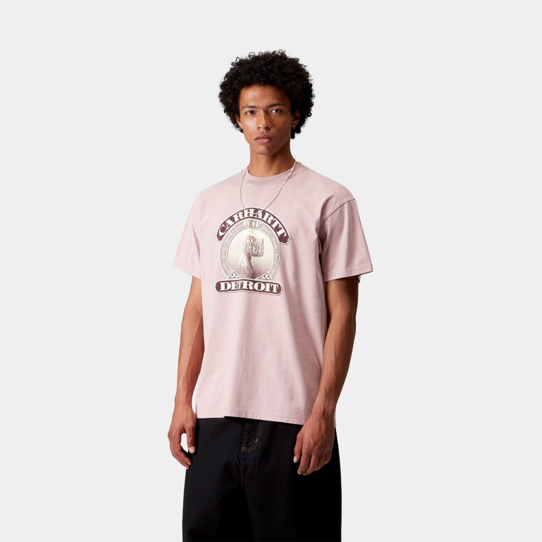 カーハート ワークインプログレス Carhartt WIP ショートスリーブ コールドワールド Tシャツ(S/S COLD WORLD T-SHIRT) (Glassy Pink) Glassy Pink