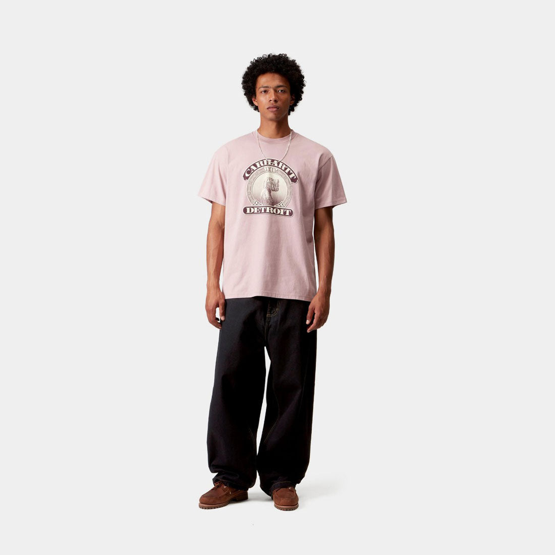 カーハート ワークインプログレス Carhartt WIP ショートスリーブ コールドワールド Tシャツ(S/S COLD WORLD T-SHIRT) (Glassy Pink) Glassy Pink