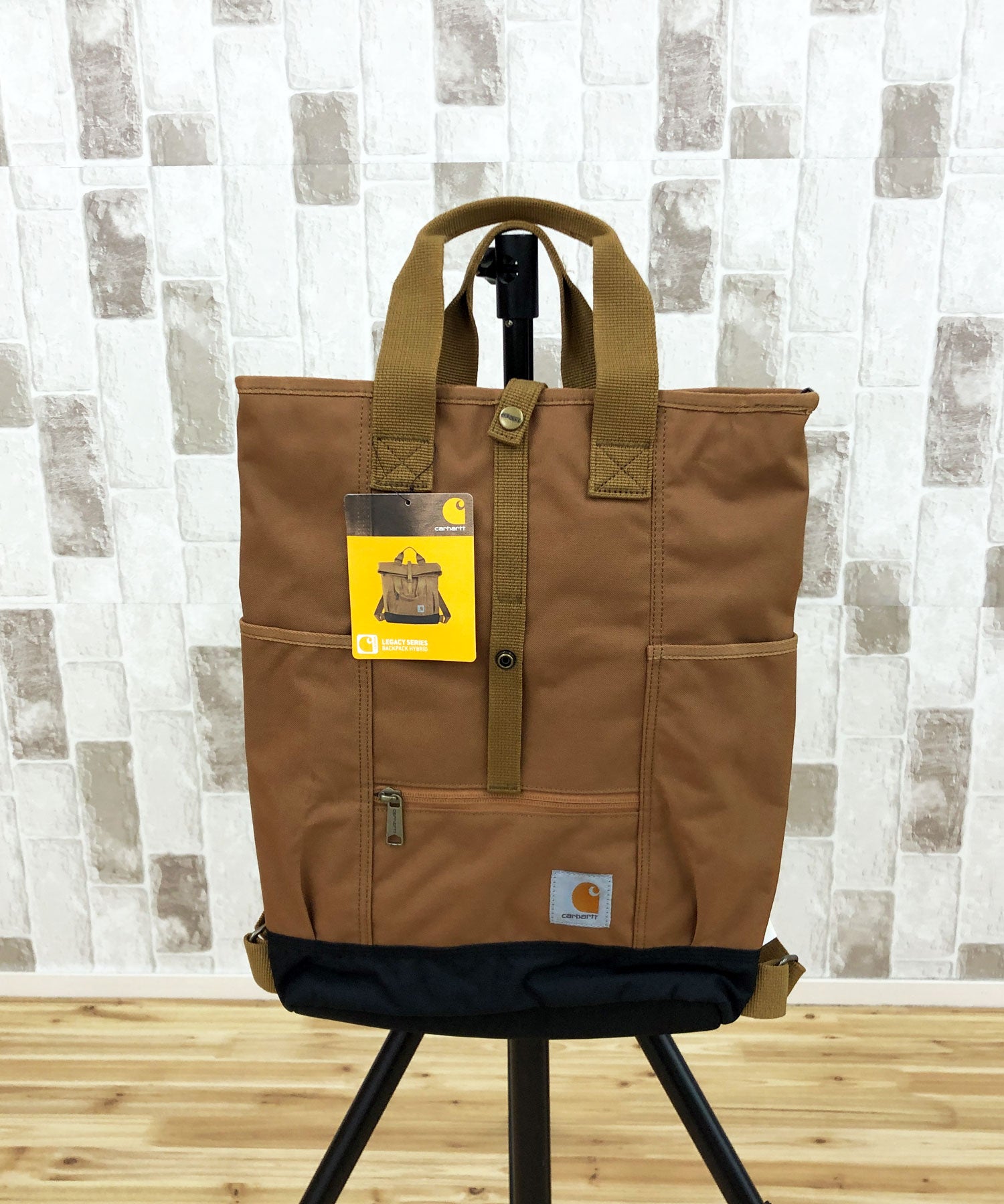 カーハート Carhartt LRGACY SERIES BACKPACK HYBRID 2WAY ワンポイント スクエア バックパック メンズ トートバッグ (1-ブラック) 1-ブラック
