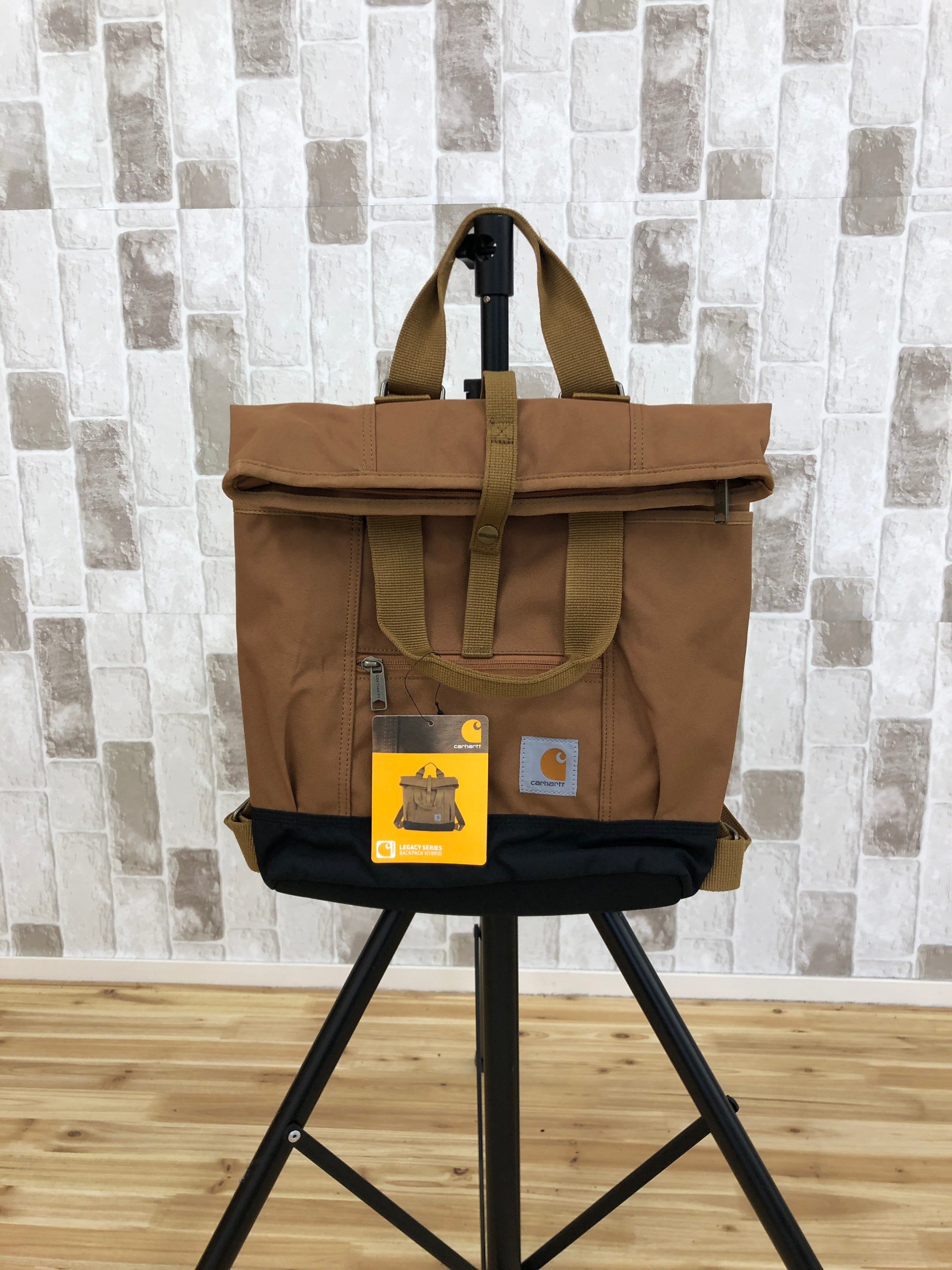 カーハート Carhartt LRGACY SERIES BACKPACK HYBRID 2WAY ワンポイント スクエア バックパック メンズ トートバッグ (1-ブラック) 1-ブラック