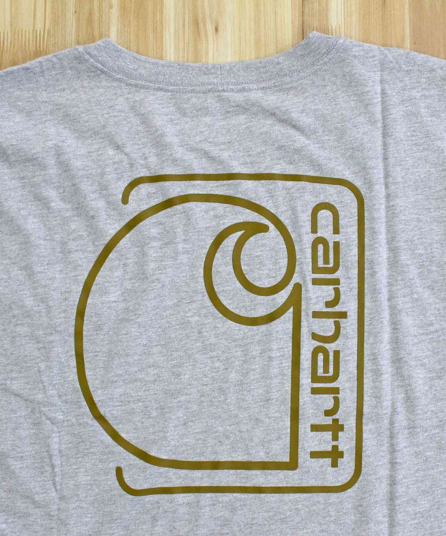 カーハート Carhartt リラックスフィット BIGロゴ バックプリント グラフィック Tシャツ Relaxd Fit Lightweight Pocket C Graphic T-Shirt メンズ ブランド (4-ブルー) 4-ブルー