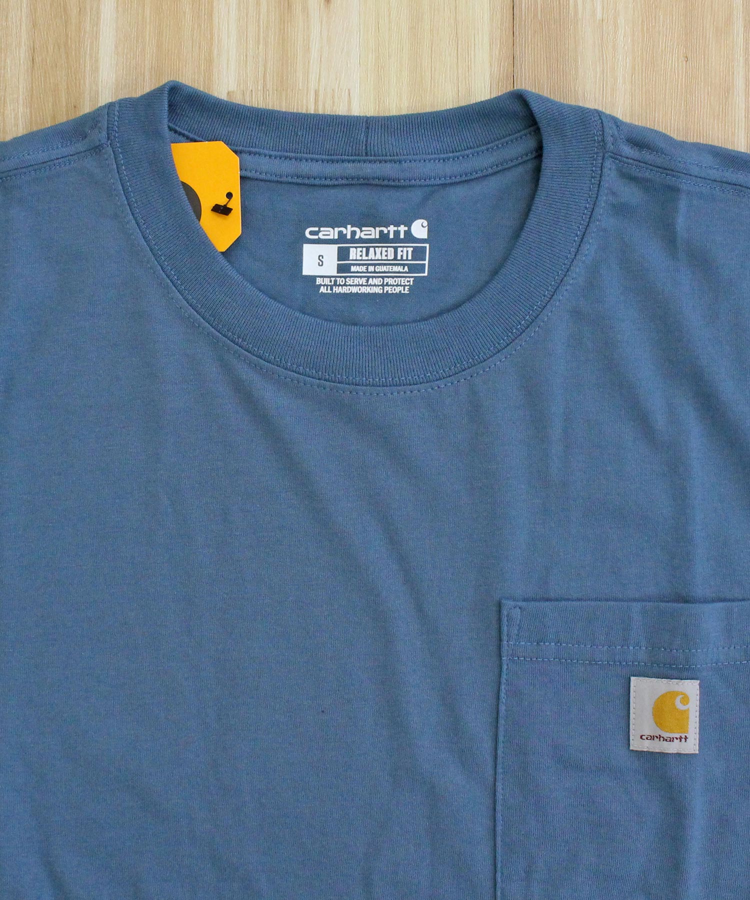 カーハート Carhartt リラックスフィット BIGロゴ バックプリント グラフィック Tシャツ Relaxd Fit Lightweight Pocket C Graphic T-Shirt メンズ ブランド (4-ブルー) 4-ブルー