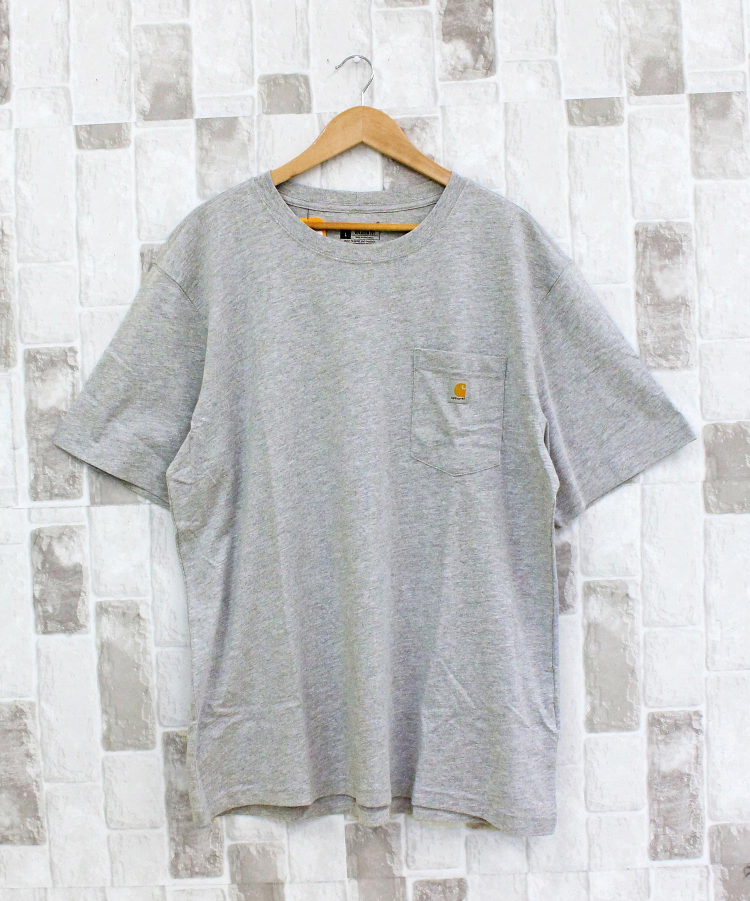 カーハート Carhartt リラックスフィット BIGロゴ バックプリント グラフィック Tシャツ Relaxd Fit Lightweight Pocket C Graphic T-Shirt メンズ ブランド (2-グレー) 2-グレー