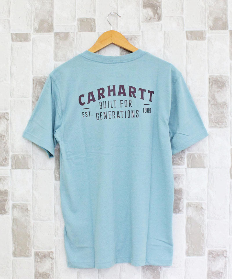 カーハート Carhartt リラックスフィット バックプリント グラフィック Tシャツ Relaxd Fit Lightweight Pocket Built Graphic T-Shirt メンズ ブランド (4-ブルー) 4-ブルー