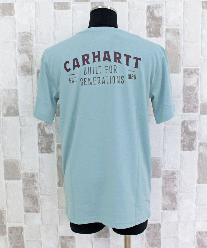カーハート Carhartt リラックスフィット バックプリント グラフィック Tシャツ Relaxd Fit Lightweight Pocket Built Graphic T-Shirt メンズ ブランド (4-ブルー) 4-ブルー