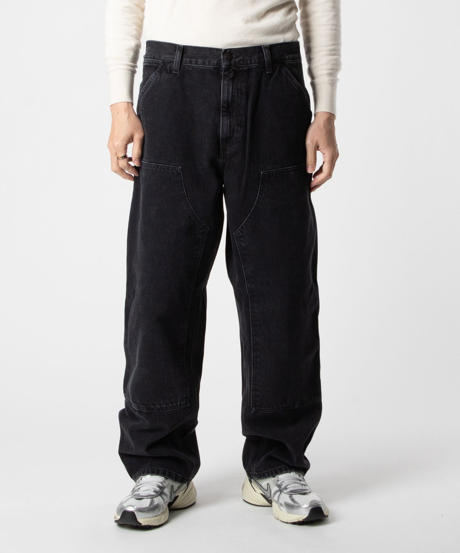 カーハート Carhartt カーハート Carhartt WIP ダブリューアイピー DOUBLE KNEE PANT ダブルニーパンツ I032699 ペインターパンツ デニムパンツ パンツ メンズ ボトム (ブラック/L30) ブラック/L30