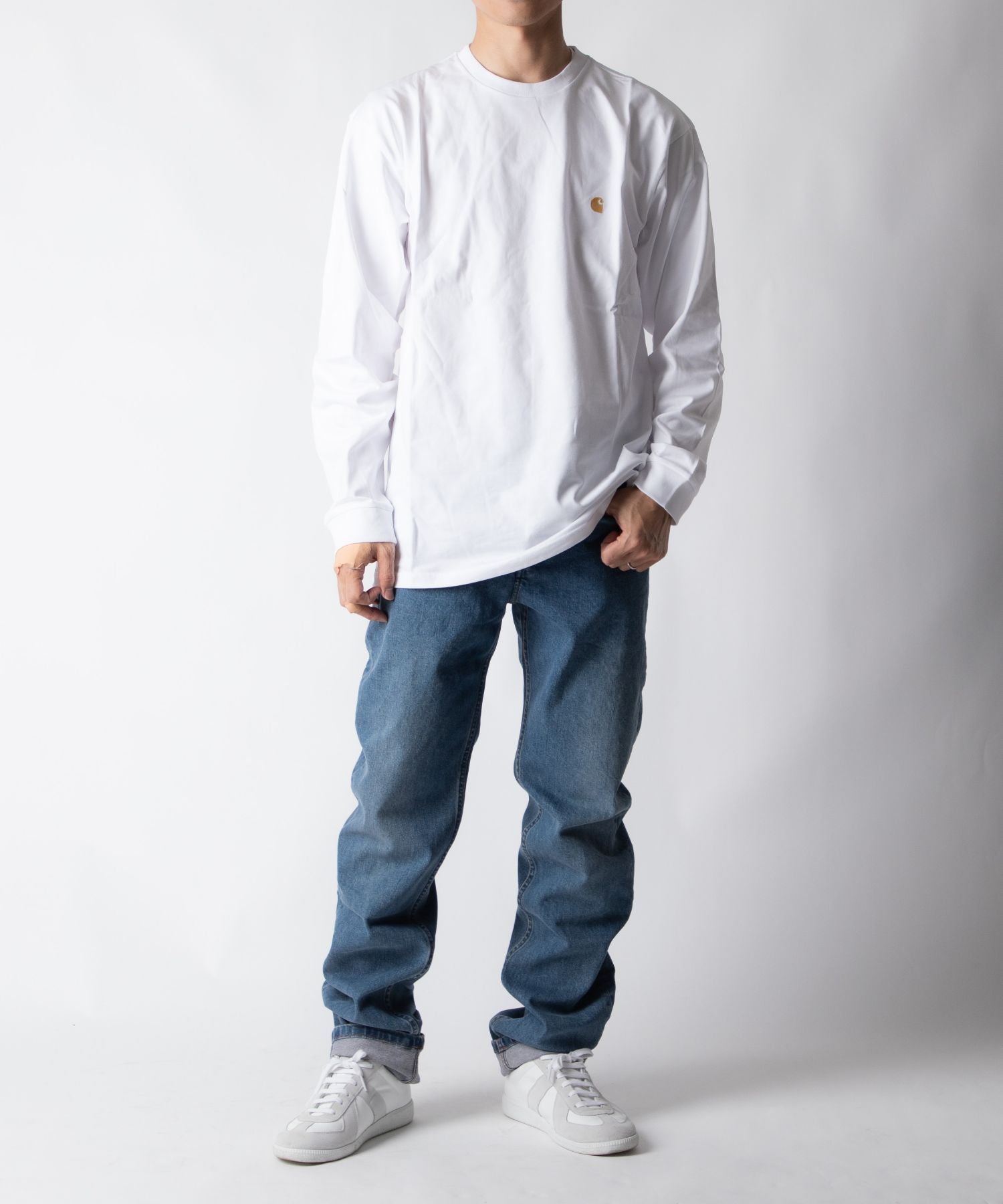 Carhart Carhartt I026392 T卹男士長袖追逐WIP L/S追逐T卹Ron T Cotton C Cut