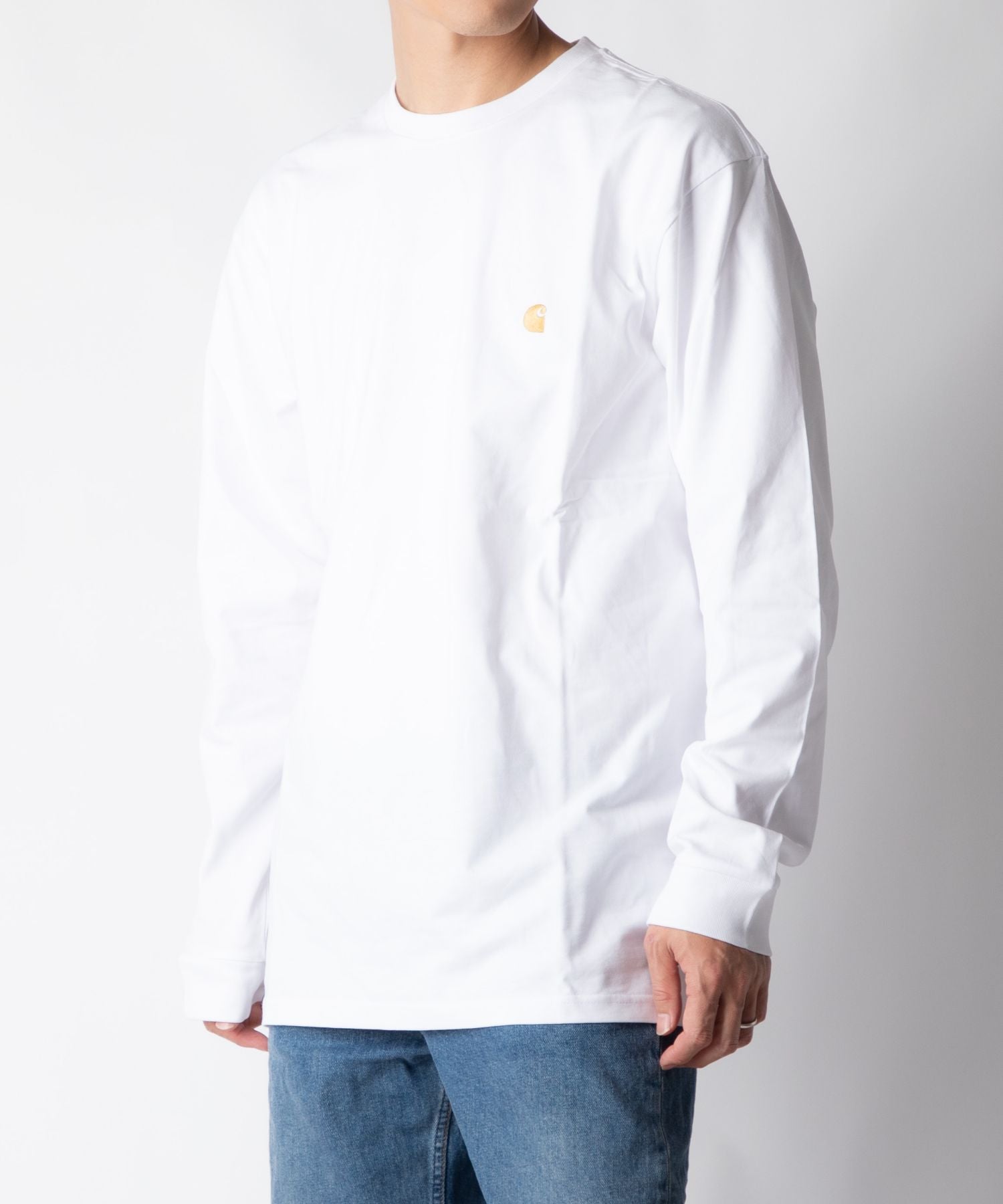 Carhart Carhartt I026392 T卹男士長袖追逐WIP L/S追逐T卹Ron T Cotton C Cut