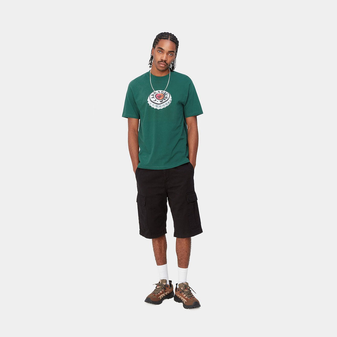 カーハート Carhartt Carhartt WIP S/S BOTTLE CAPT-SHIR(カーハートワークインプログレス S/S ボトル キャップ Tシャツ) (Chervil) Chervil