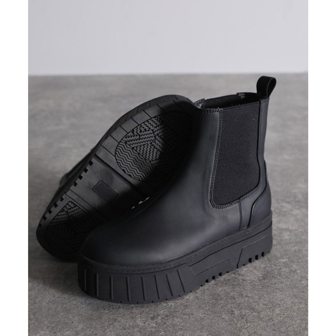 Classical Elf Classical Elf 《JaVaジャバ 合作》秋冬的流行單品!厚底鞋底側邊彈性切爾西靴