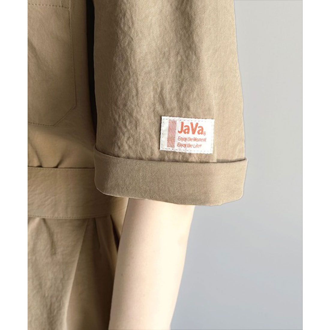 クラシカルエルフ Classical Elf 《JaVaジャバ 別注》大人のワークテイスト。コットンライクハーフジップワンピース