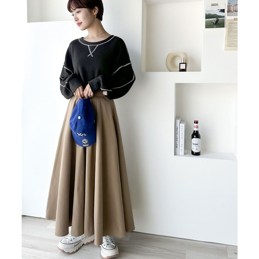 Classical Elf 《JaVa Custom》 Simple yet elevated. 2-way color waffle long tee.