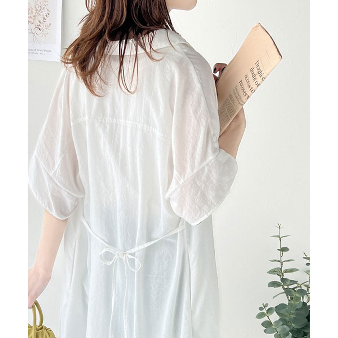Classical Elf Functional × Casual Adult Style. Airy Touch Shirt Dress