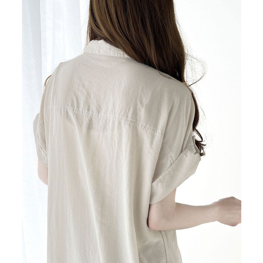 Classical Elf Functional × Casual Adult Style. Airy Touch Shirt Dress