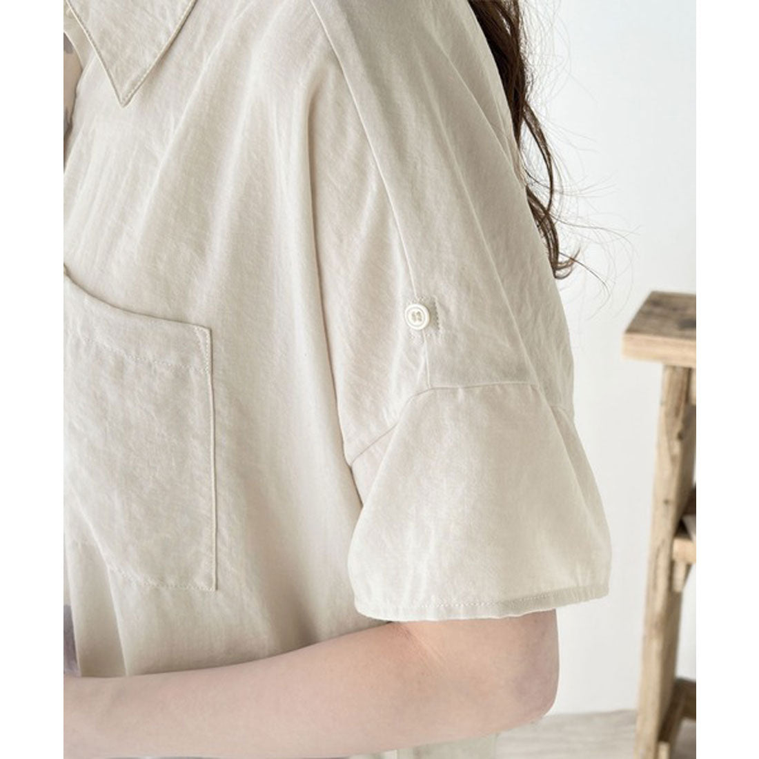 Classical Elf Functional × Casual Adult Style. Airy Touch Shirt Dress