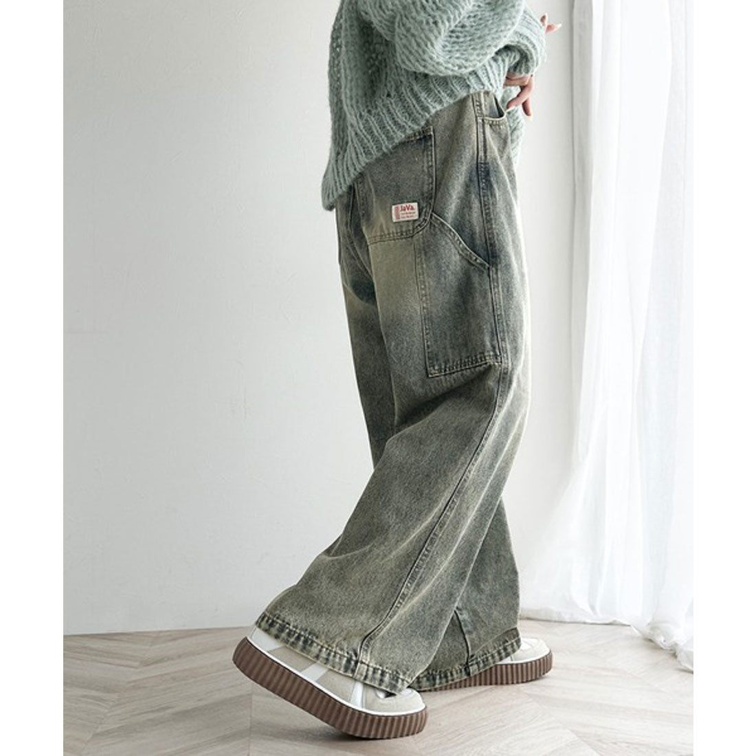 クラシカルエルフ Classical Elf 《JaVa ジャバコラボ》ボーイッシュに”きゅん”。メンズライクペインターパンツ (オーバーダイ) オーバーダイ