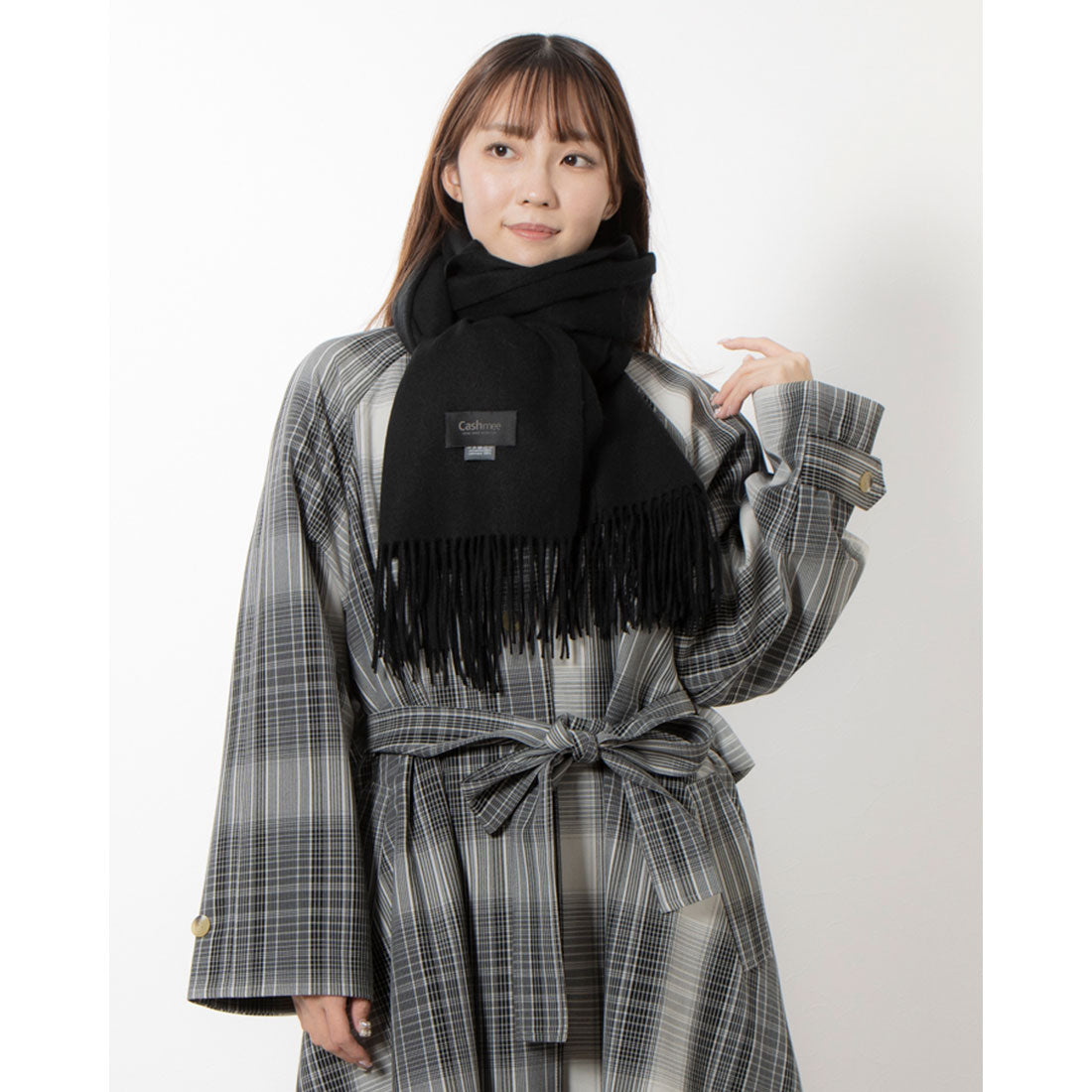 Cashmee Basic Wave Cashmere Large Stole 100% Cashmere