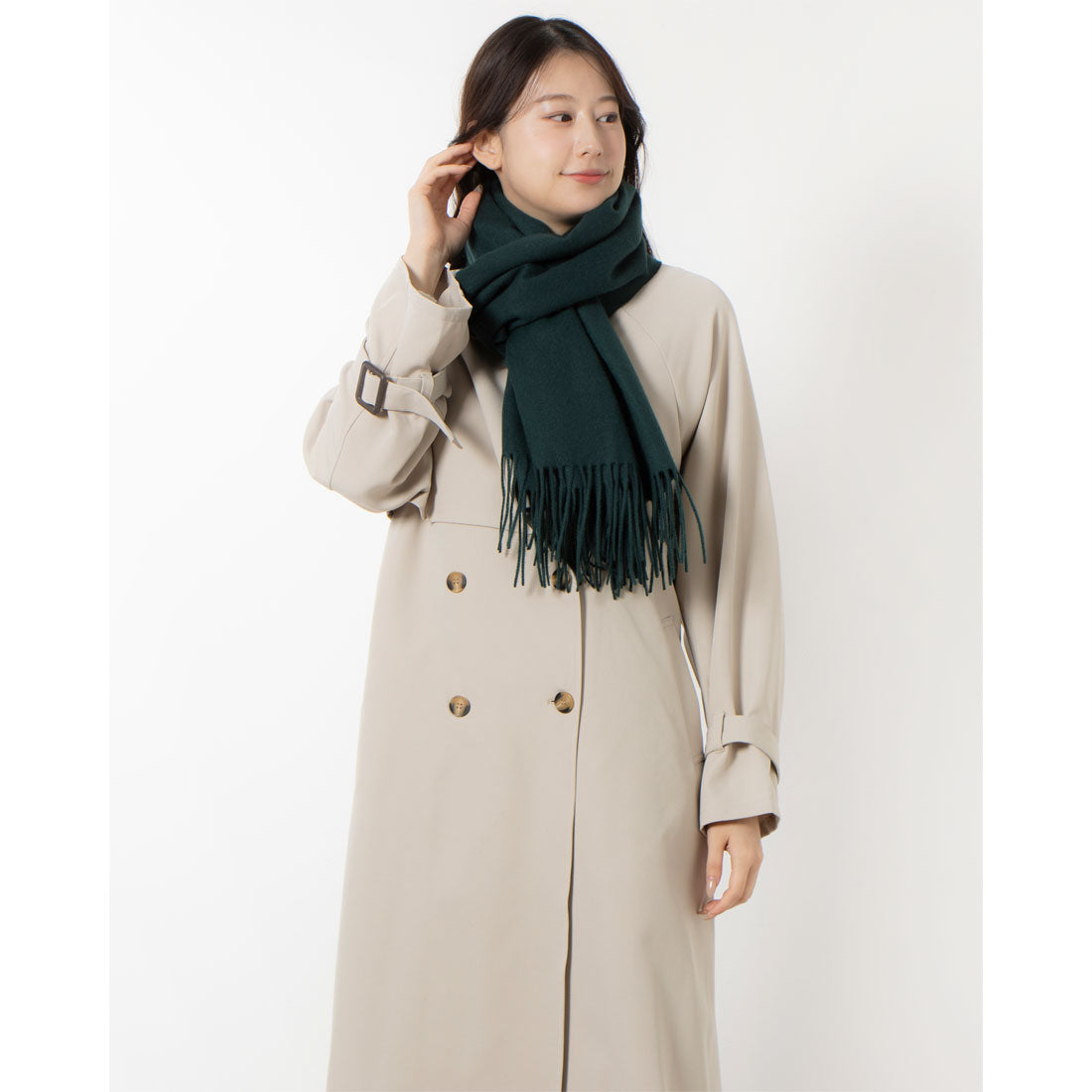 Cashmee Basic Wave Cashmere Large Stole 100% Cashmere