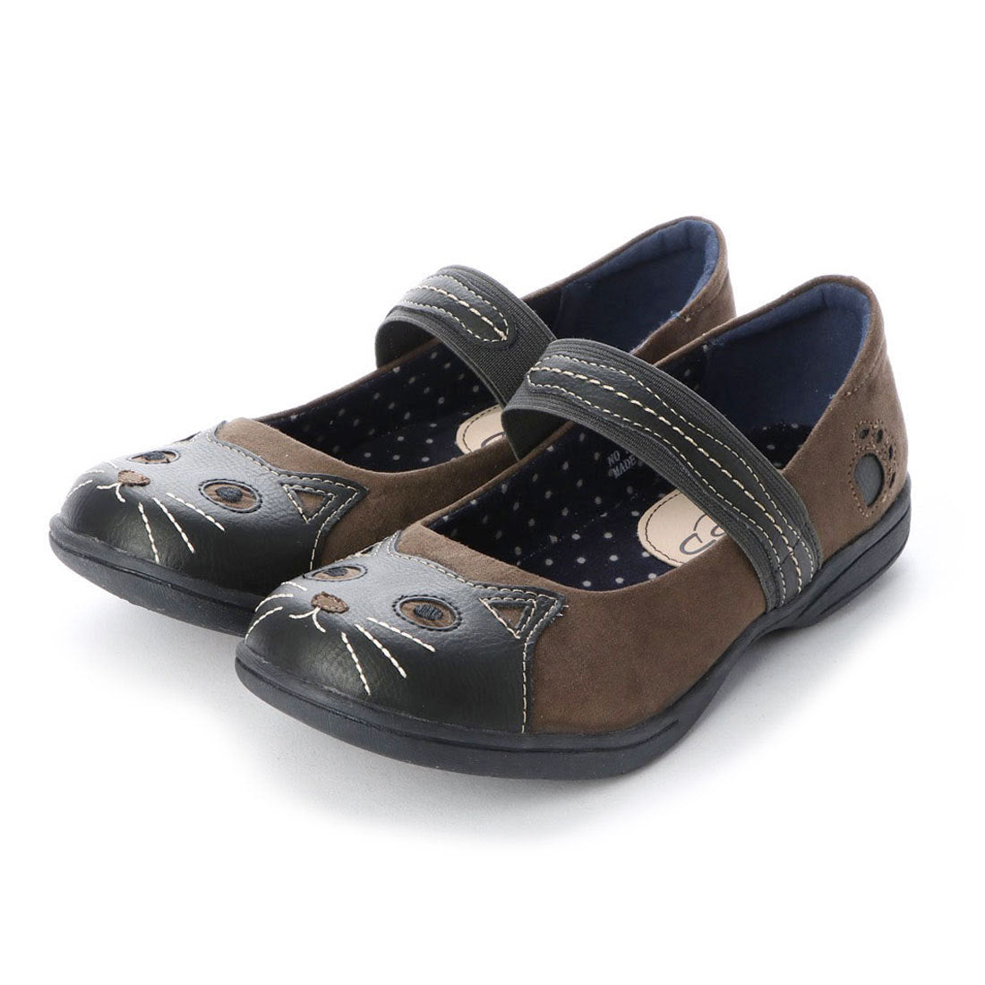 コッペ Coppe レディースカジュアル猫シューズ 7730,BLK