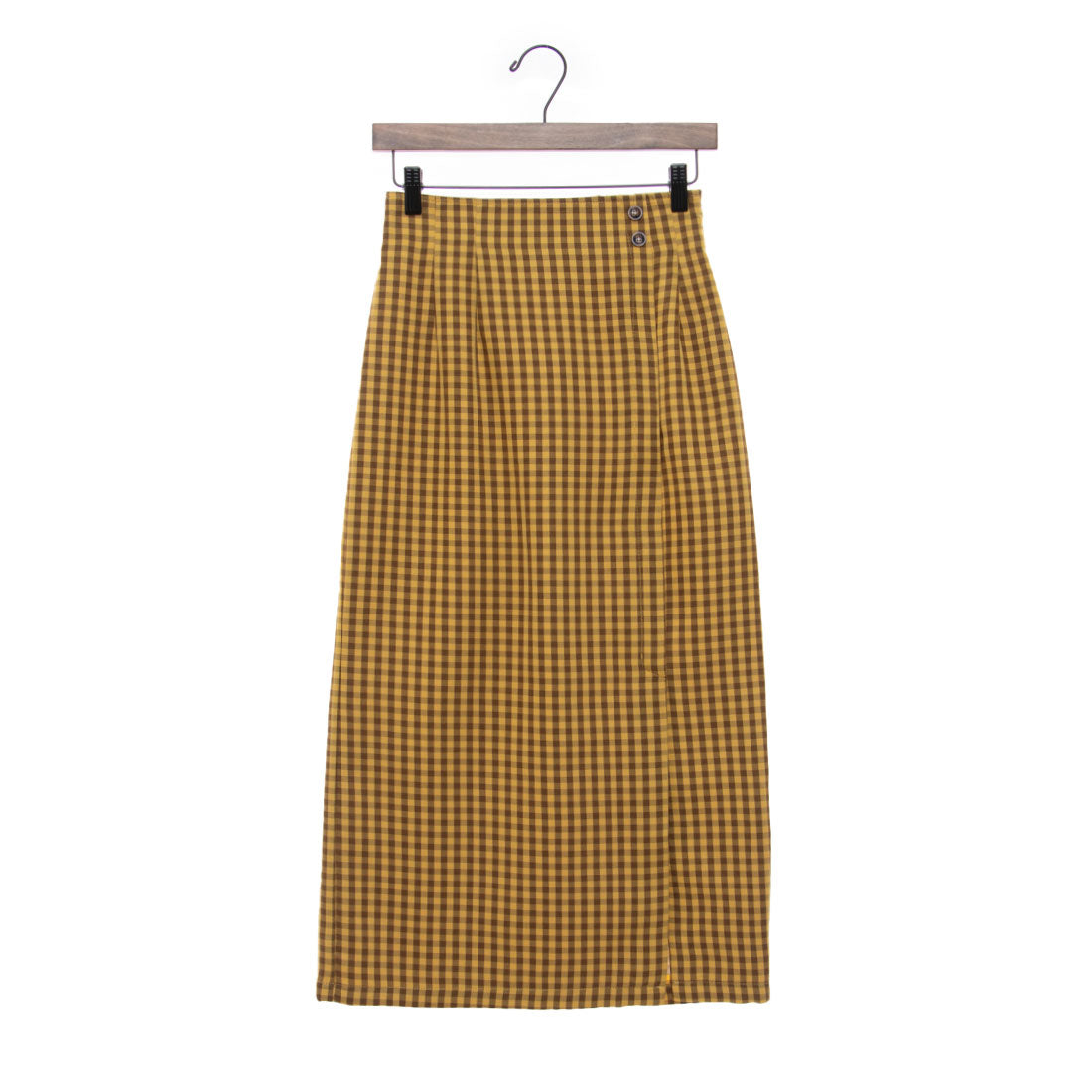 Cheek Cheek Check Slit Tight Skirt