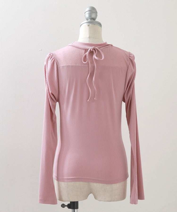 Cheek Decollete Sheer Rib Top