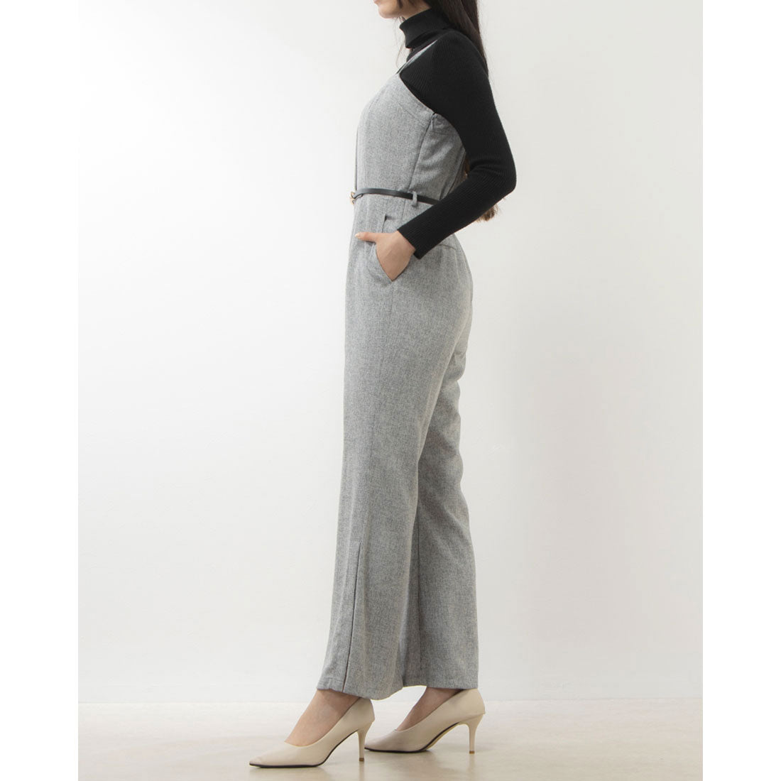 チーク Cheek ワイドフレアサロペット