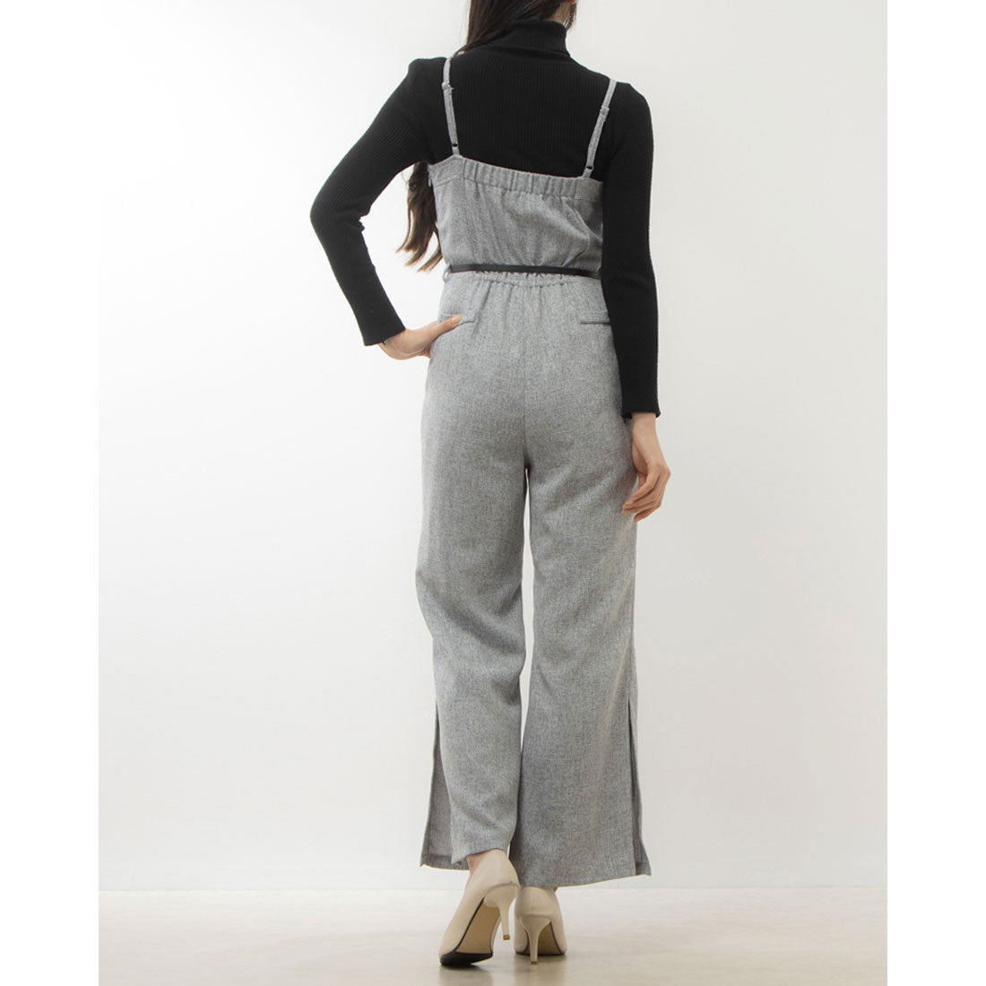 チーク Cheek ワイドフレアサロペット