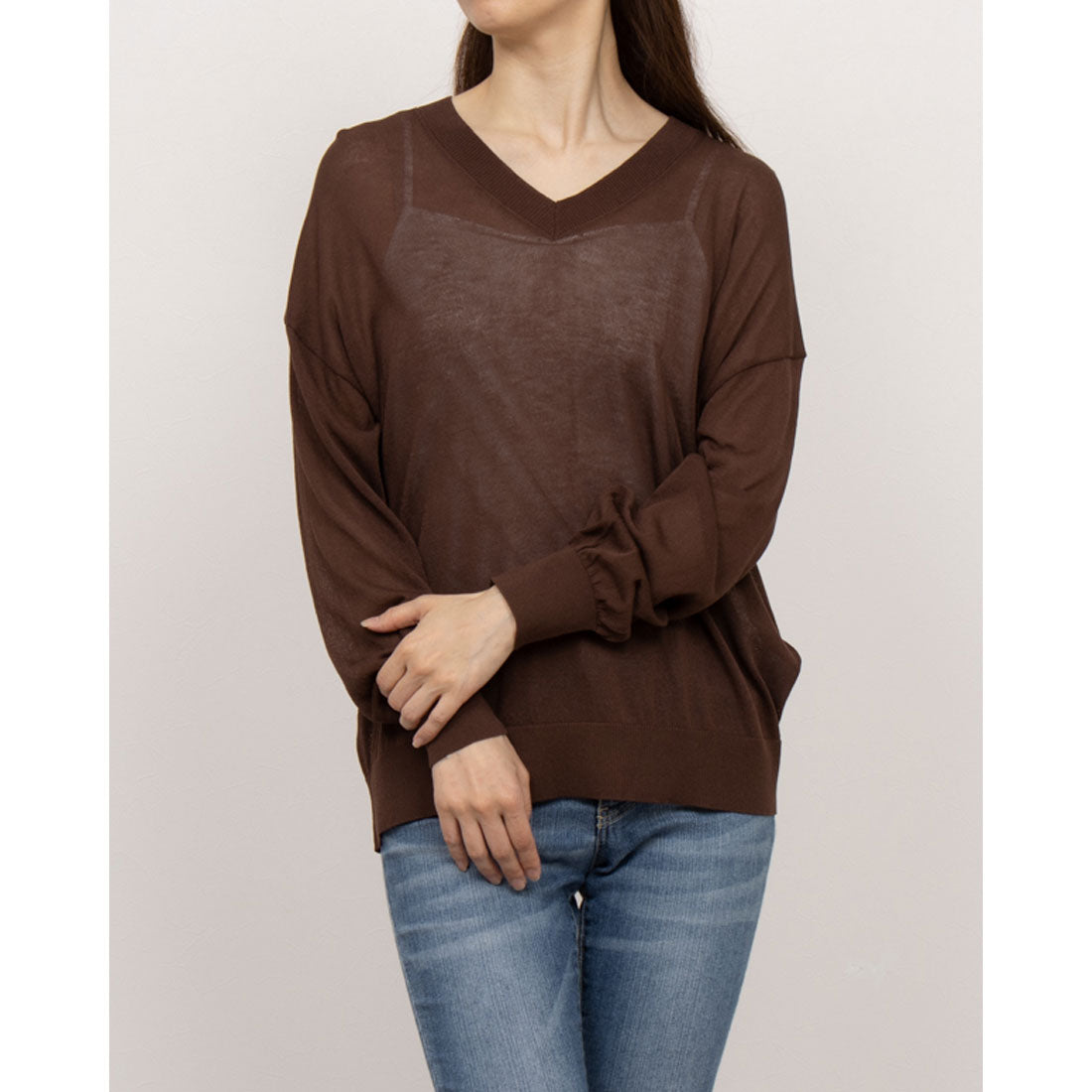 Sepo Ce Pullover Sheer Knit Pullover