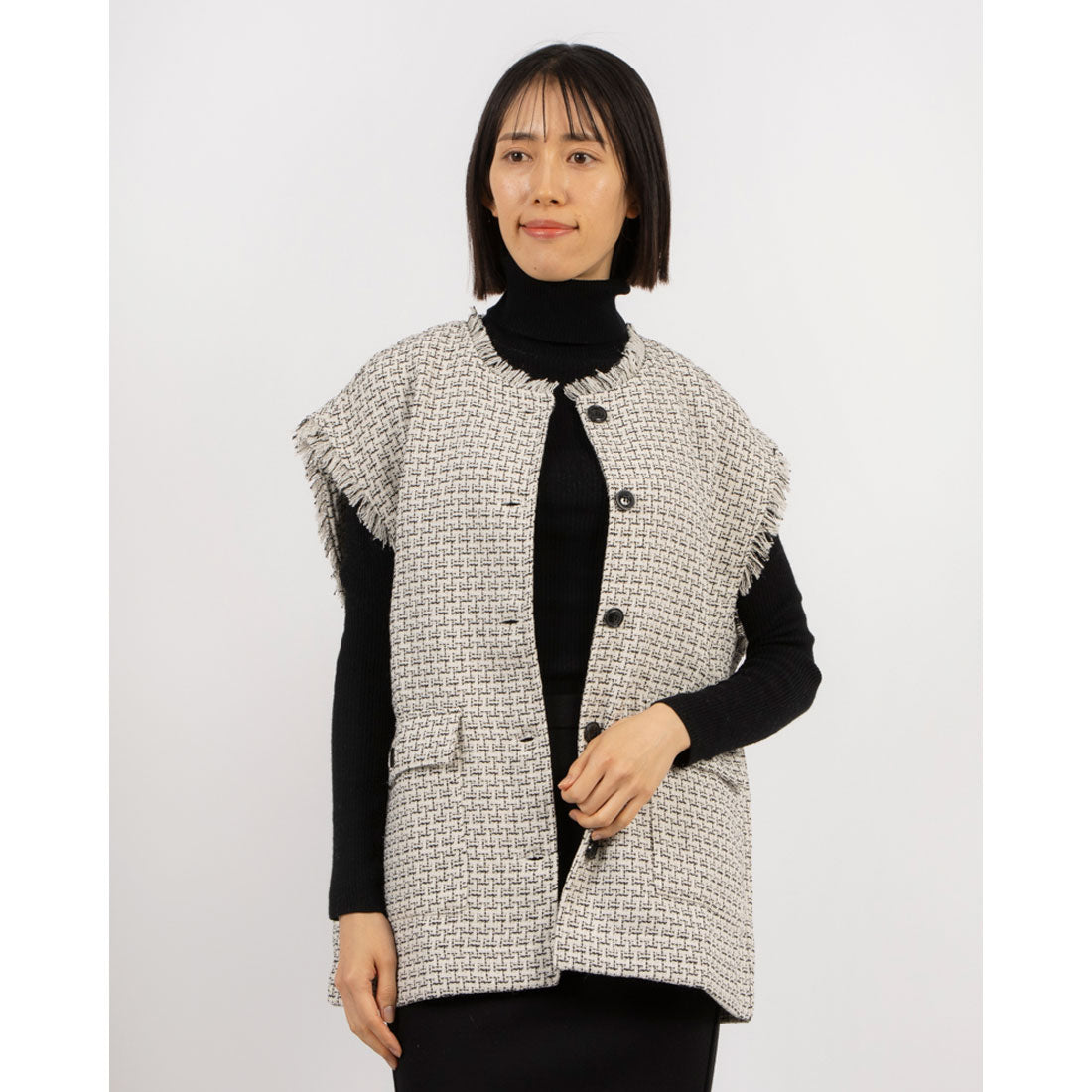 セポ Cepo ツイードオーバーベスト