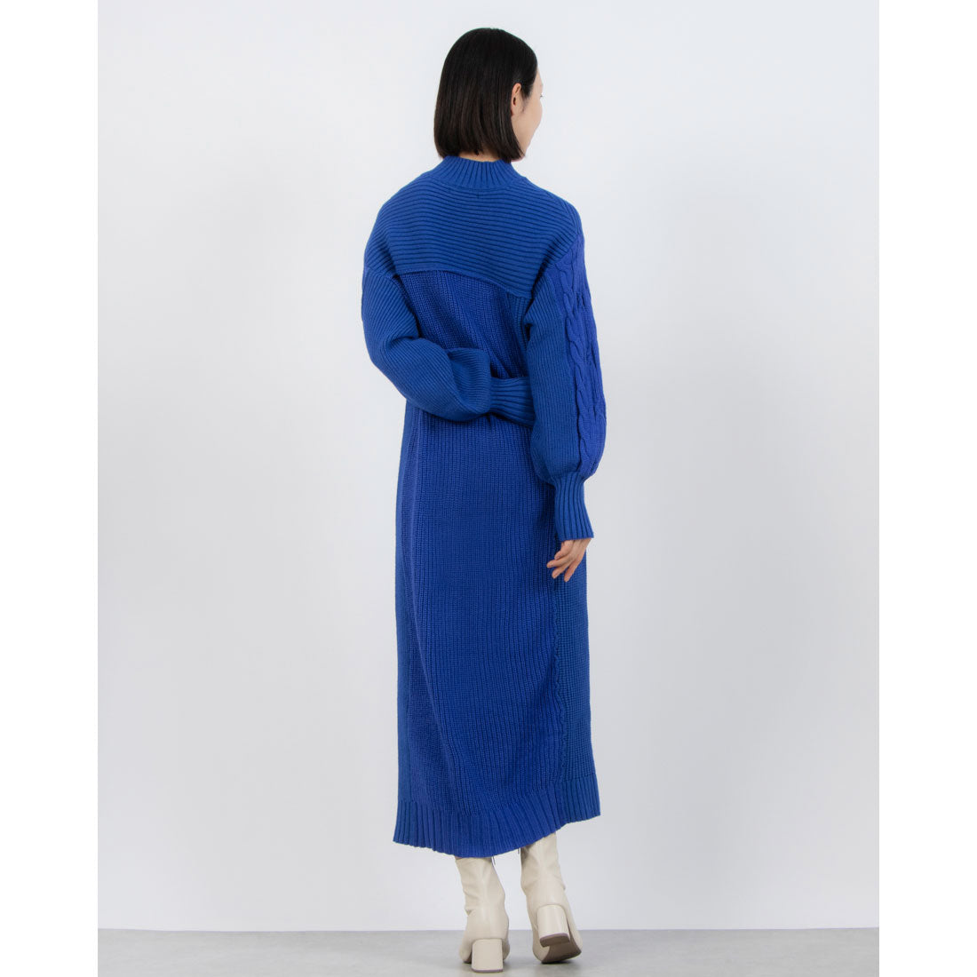 セポ Cepo パッチワークケーブルニットワンピース